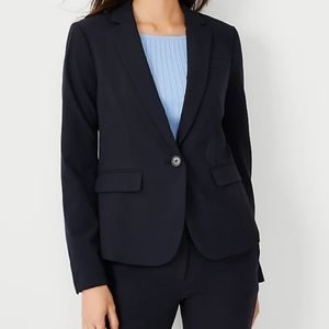 Ann Taylor Loft One Button Black Blazer